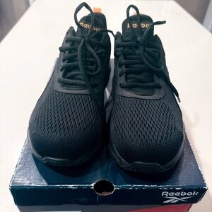 Reebok Men’s Work N Comfort ST Safety Shoes Black/Orange Lace-Up Size 8.5